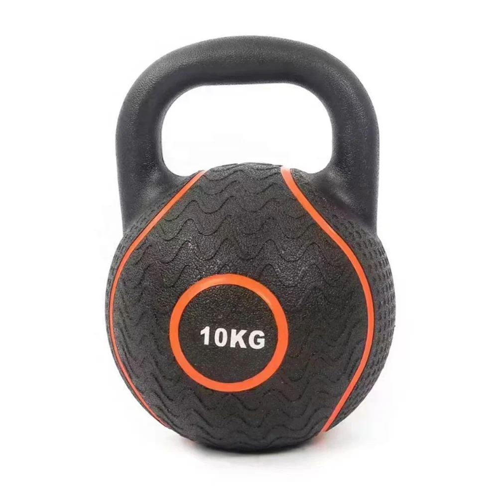 High quality Gym Fitness Black Rubber Coated Kettlebell 6LB-25LB Competition Kettlebells 3KG-12KG Cast Iron Kettle Bell