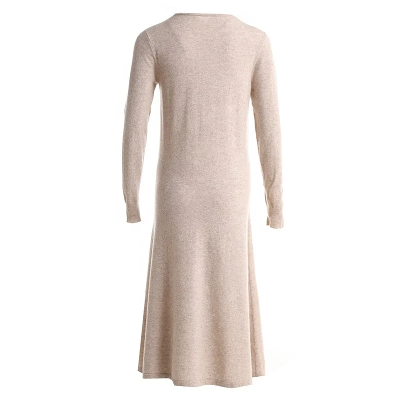 Wholesale high quality long Cashmere wool dress