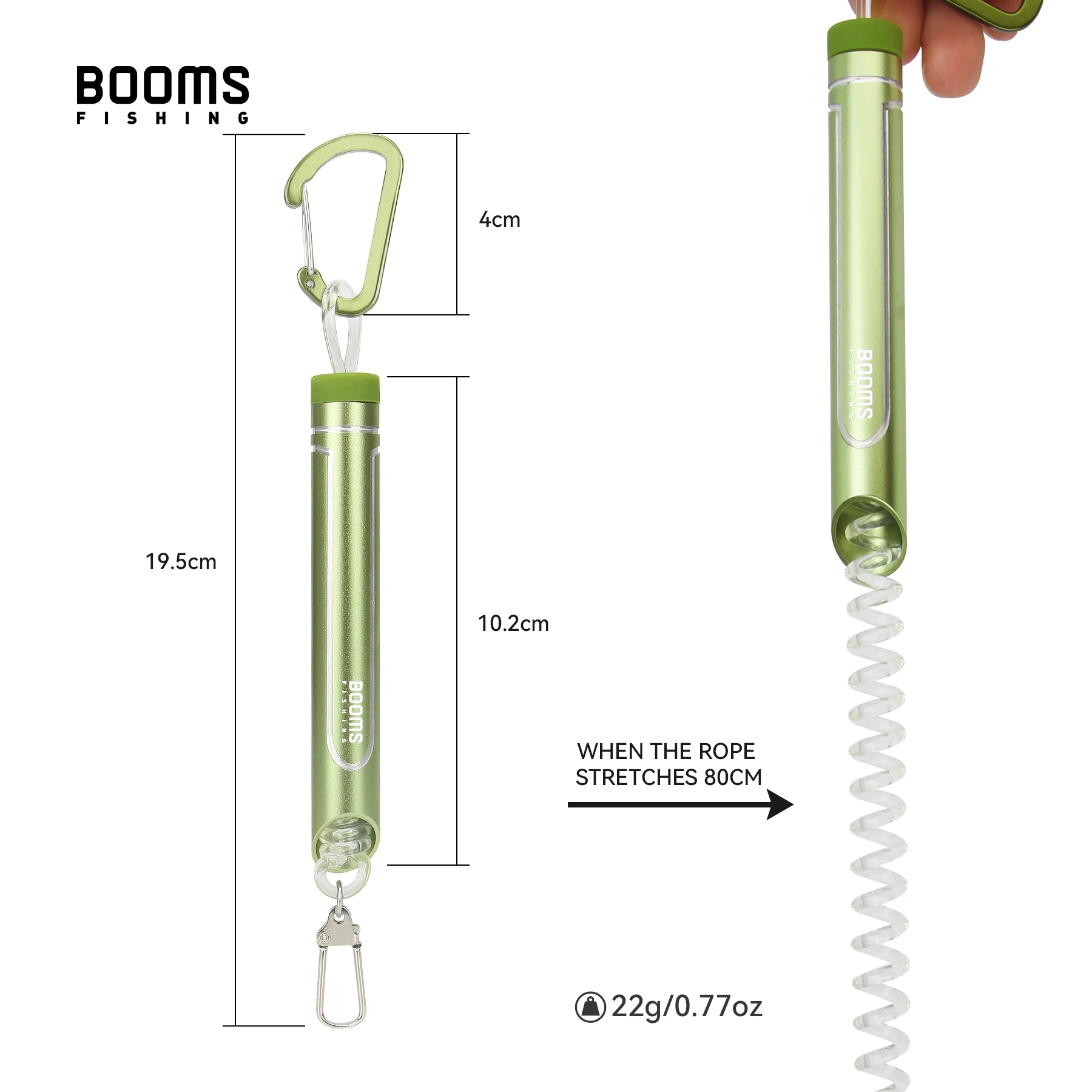 Anti-Loss Fly Fishing Lanyard TPU Retractable Coiled Lanyard Tether with Aluminum Tub Carabiner Horseshoe Buckle For Scissors