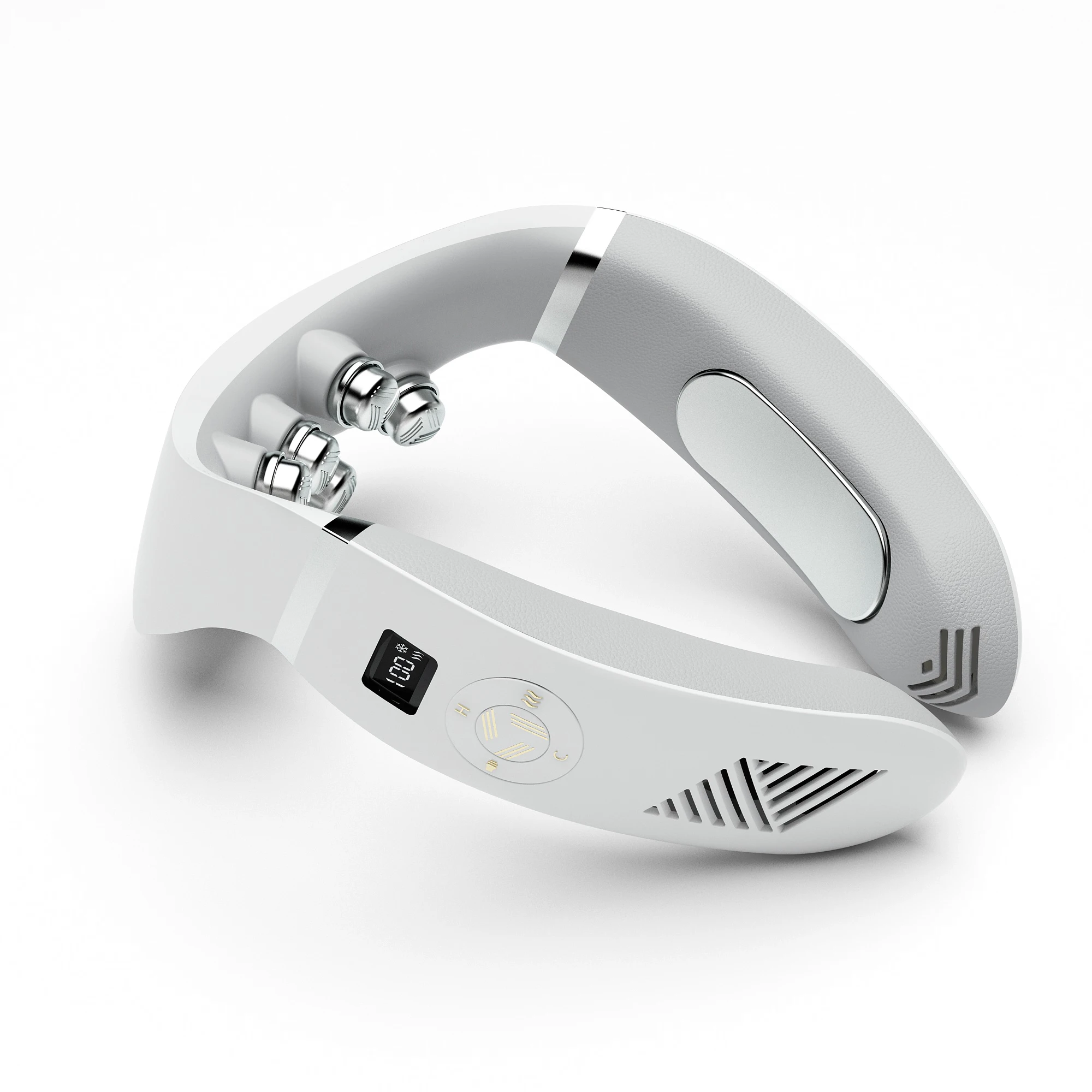 2021 upgraded multifunctional neck massager with smart rechargeable heating ice roller for kneading the cervical spine and neck