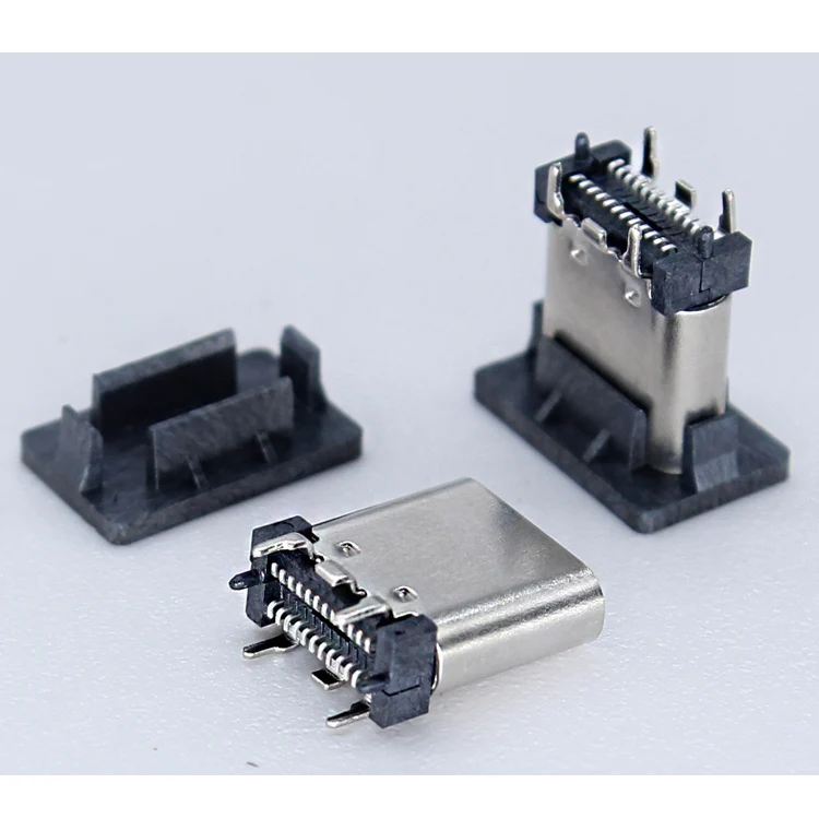 Usb 3,1 C 24Pin Type-C разъем 24 Pin L = 9,3 мм 7,8 мм 180 градусов Typec Smd Ab сторона Pcb крепление Женский Usb Тип C вертикальный разъем