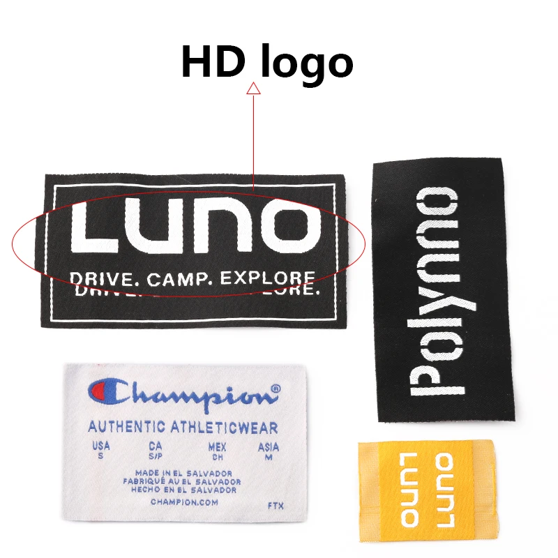 Custom Garment Labels Diy brand logo Fabric Tag cloth label For Apparel Clothing patch Woven Label