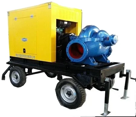 Cheap Price Trailer Big Capacity 16inch Diesel Water Pump For Irrigation or flood Dewatering pump