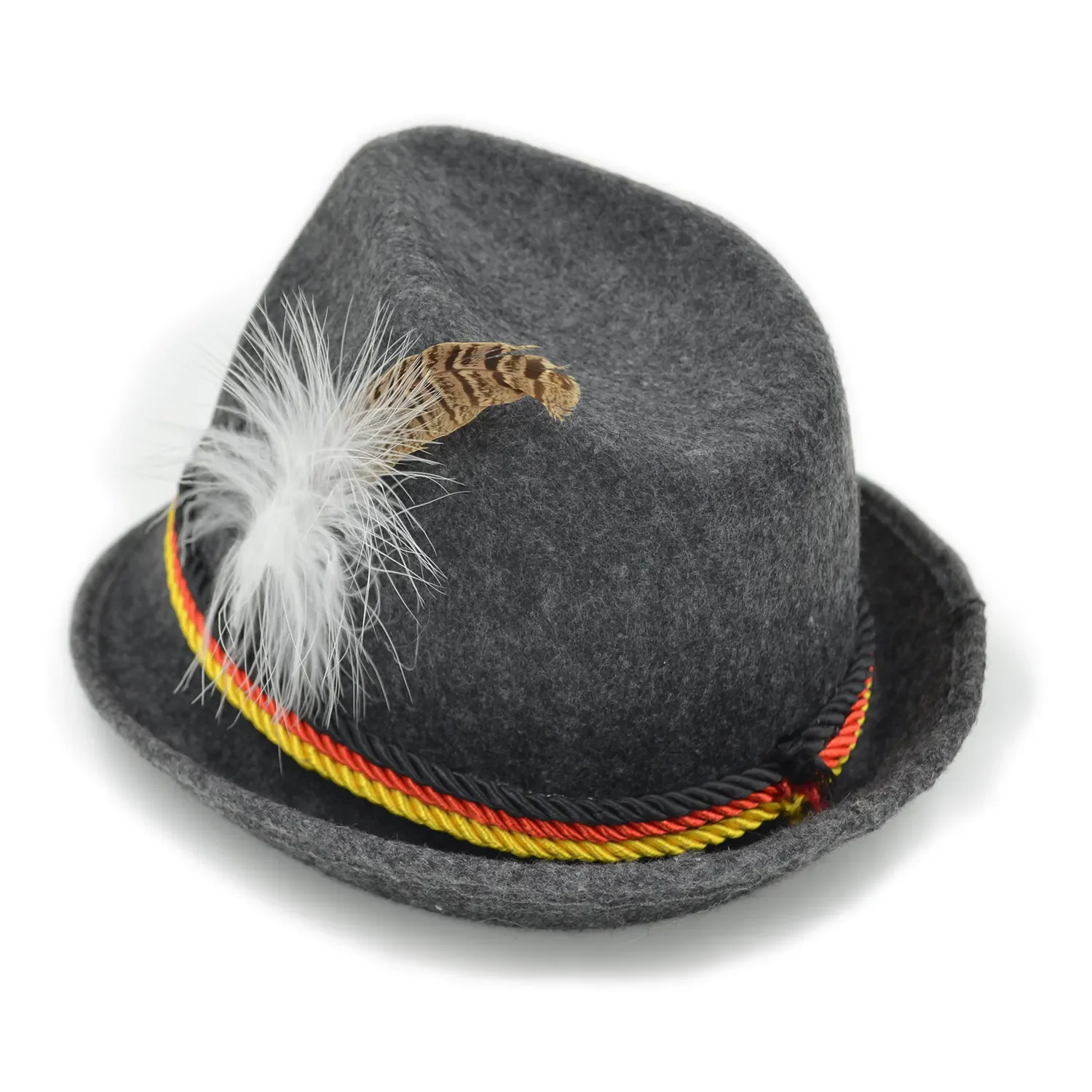 Hot German Beer Bavarian Alpine Hat w Feather Custom Free Logo Printing Fedora Hat Festival Party Caps Oktoberfest Carnival Hat