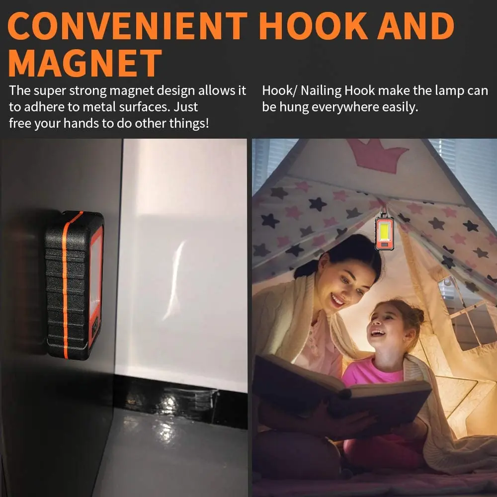 Travor 40w 4000lm portable cob led camping lantern tent lamp battery-operated 6500K daylight lamp IP65 waterproof working light