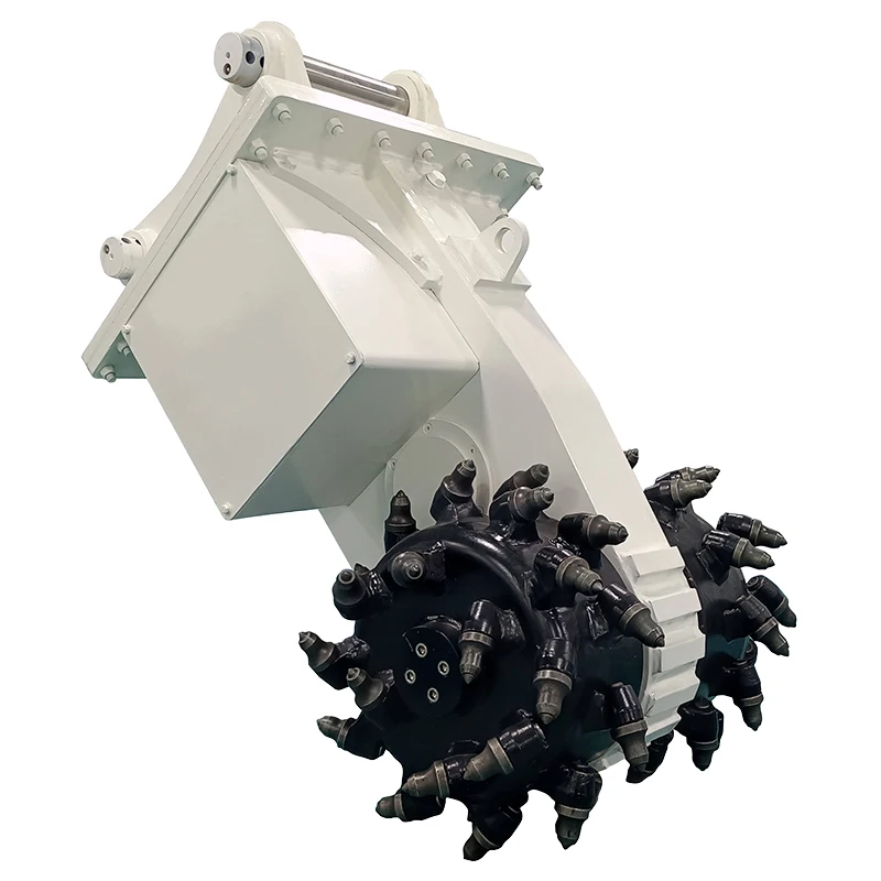 rock grinder hydraulic excavator trencher milling excavator rotary drum cutter for sale