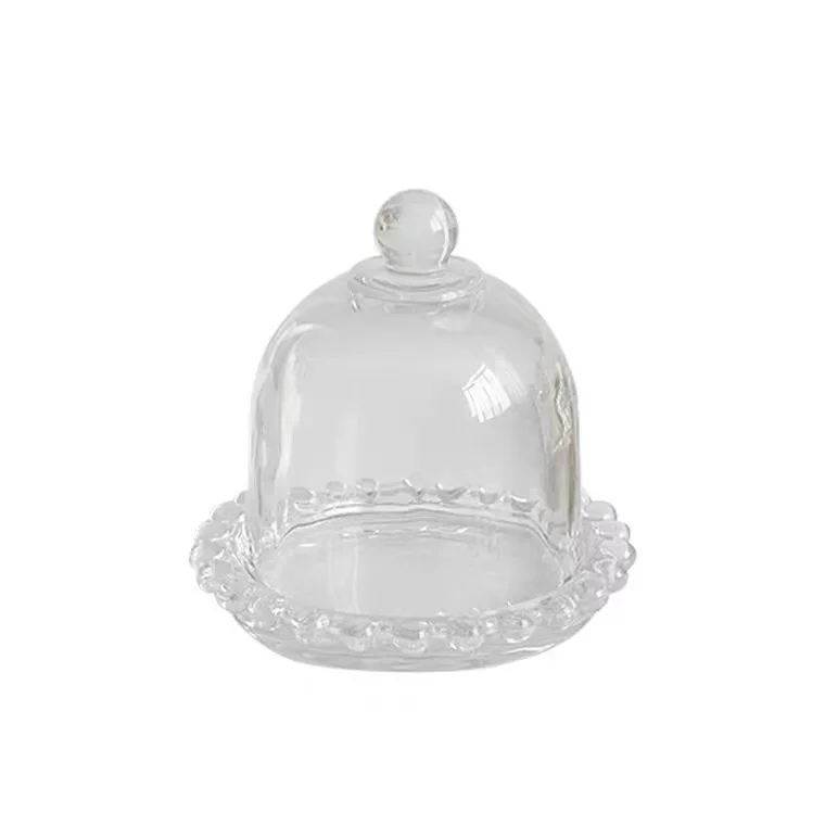Delicate Luxury Small  Afternoon Tea Time Wedding Party Decor Fruit Dessert Decoration Glass Bowl Tray