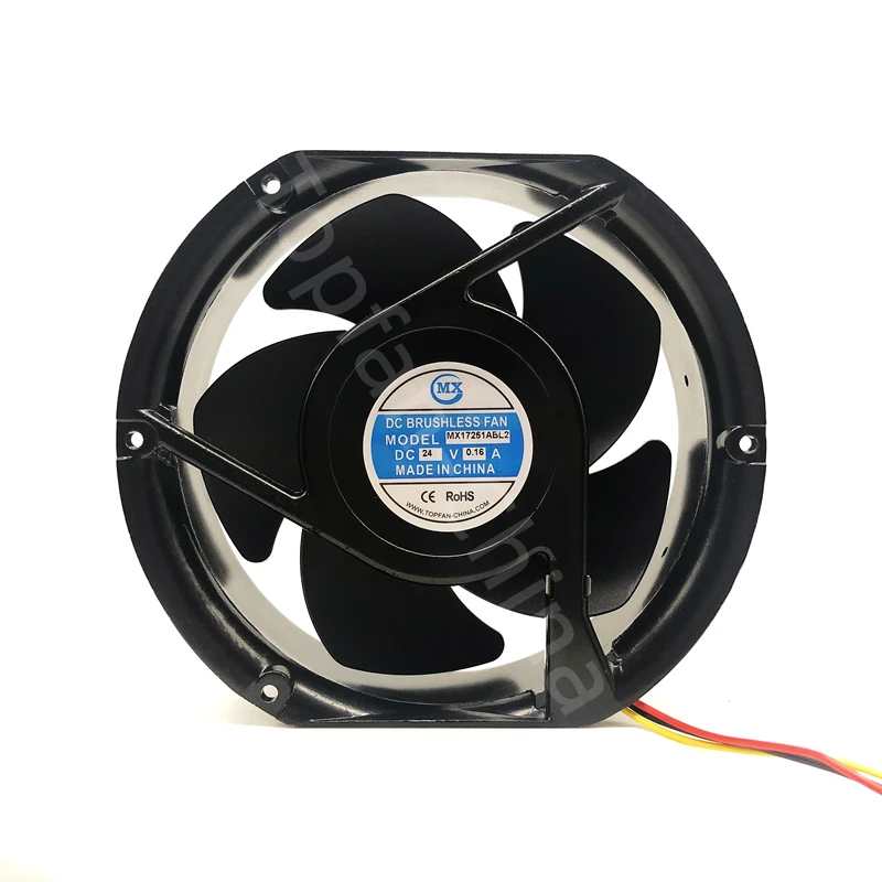 172*150*51mm dc exhaust fan 48V 4000rpm speed control 4pin solar case axial fan