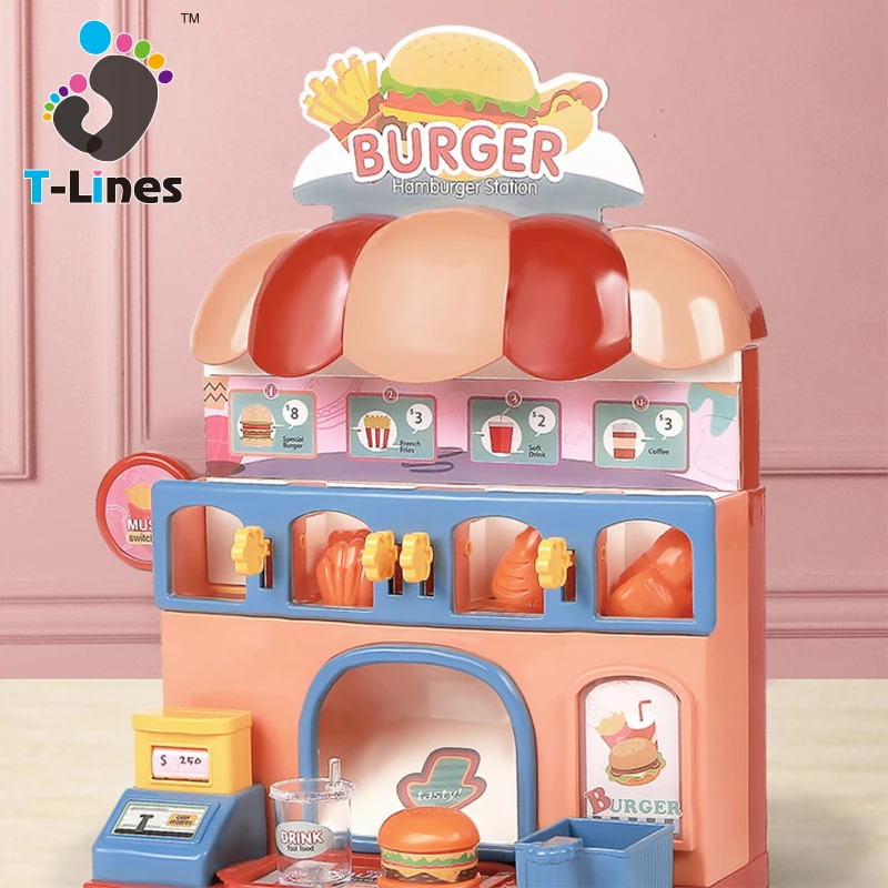 Happy burger station pretend kitchen cooking toy