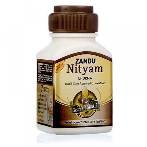 Индийский травяной продукт Zandu Nityam Churna 100gm-Травяной Порошок Для запора-аюрведическая чурна