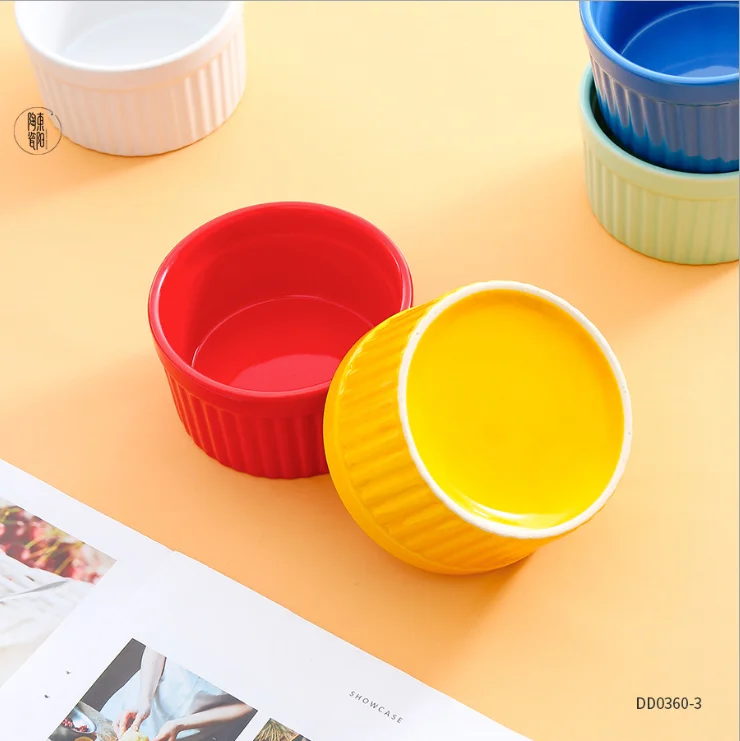BW19 Chinese Tableware Glazed Kitchenware Tableware Souffl Ceramic Bowl
