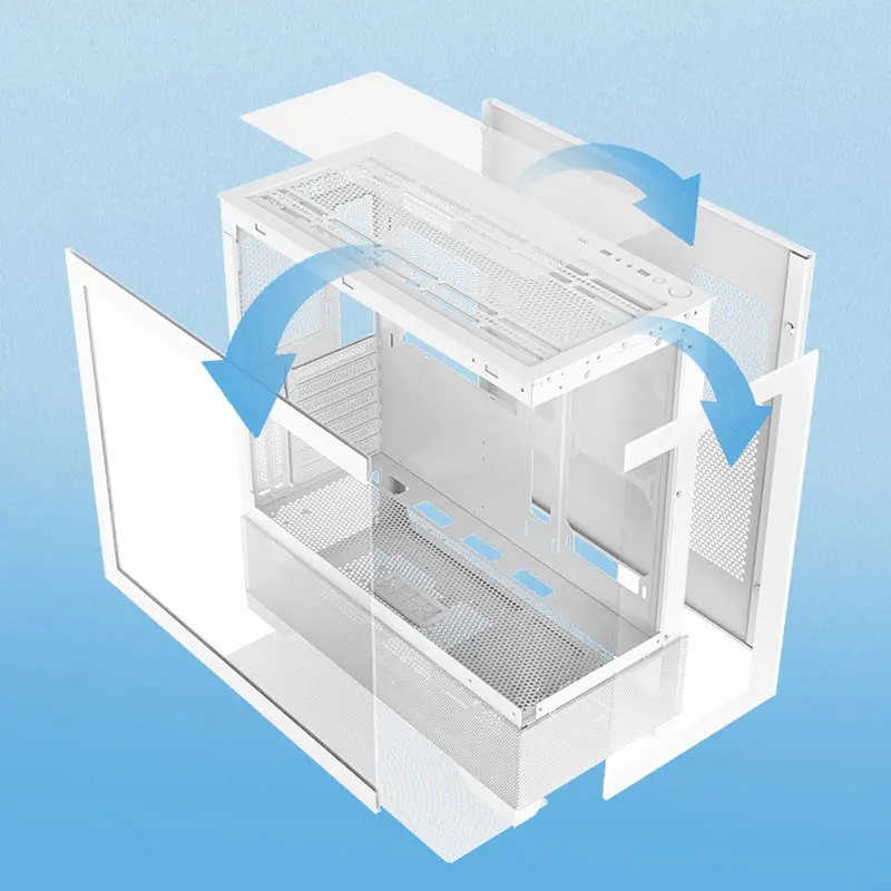 New Design PC Case Gaming Cabinet ATX Computer CPU Server Chassis Towers Tempered Glass Steel Frame For Desktop