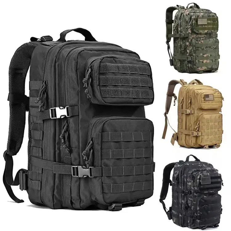 Large Capacity Hiking Tactic Multiple Color Camo 45L Molle Gym Bags Mochila Sport Rucksack Camouflage Tactical Backpack Outdoor