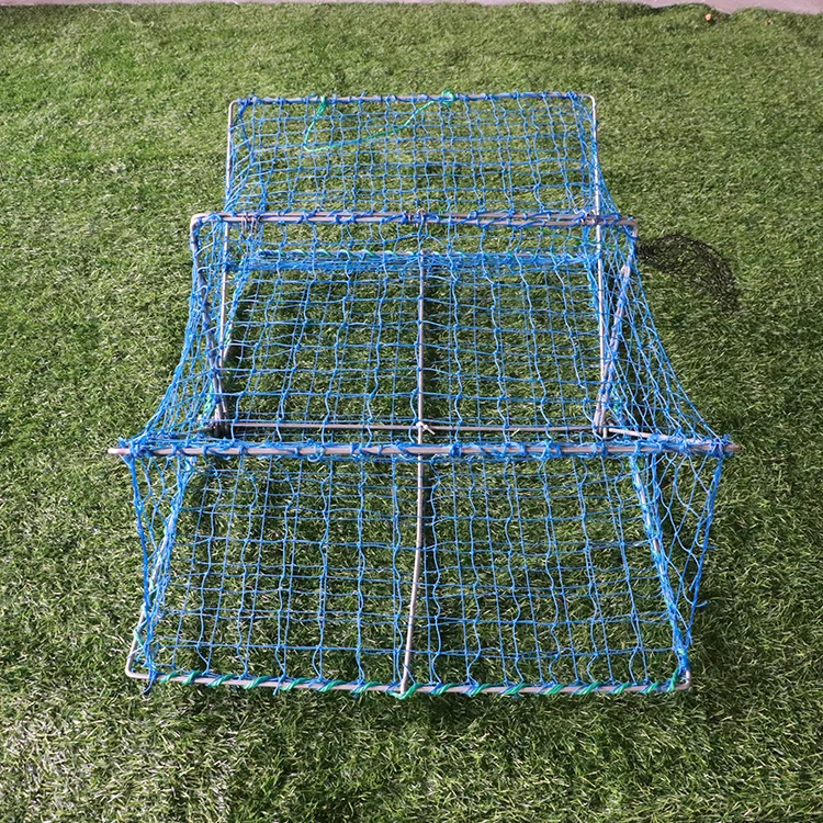 Foldable Aquaculture Crab Trap Square Lobster Trap Crab Cage Shrimp Pot