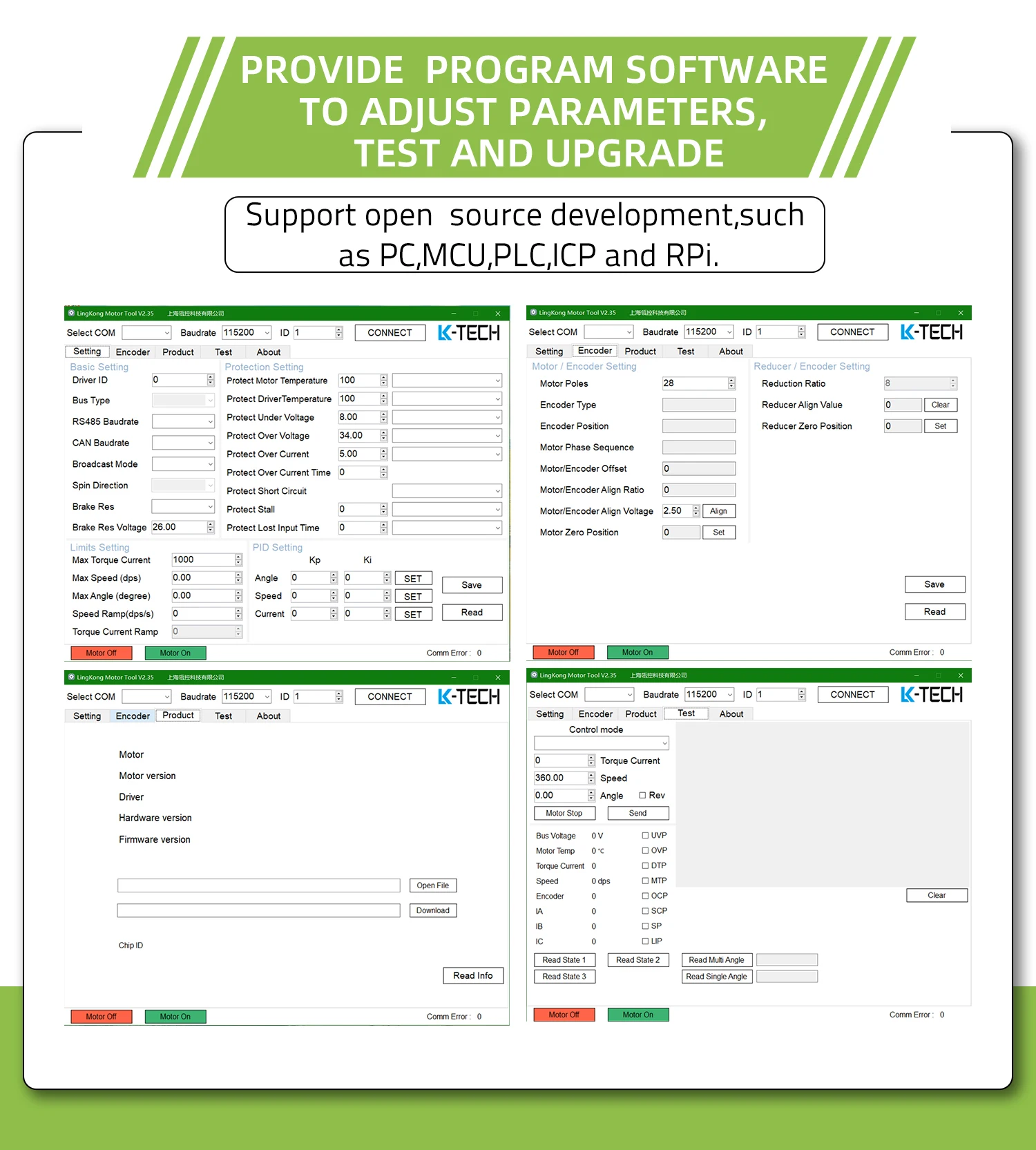 MF7025 DC brushless mechatronics design high torque FOC control micro servo motor for Industrial inspection turntable