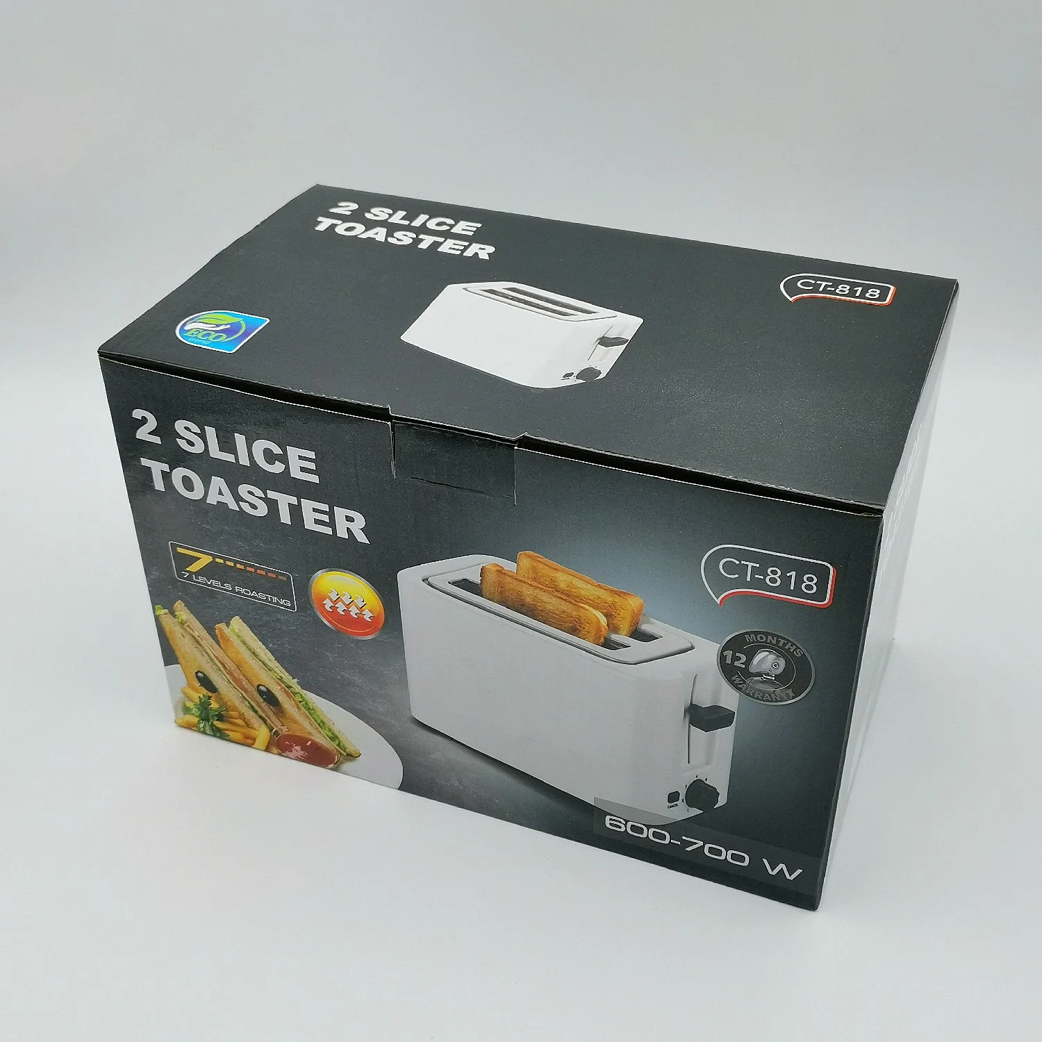  New style Smart 2 slices bread toaster control cancel button