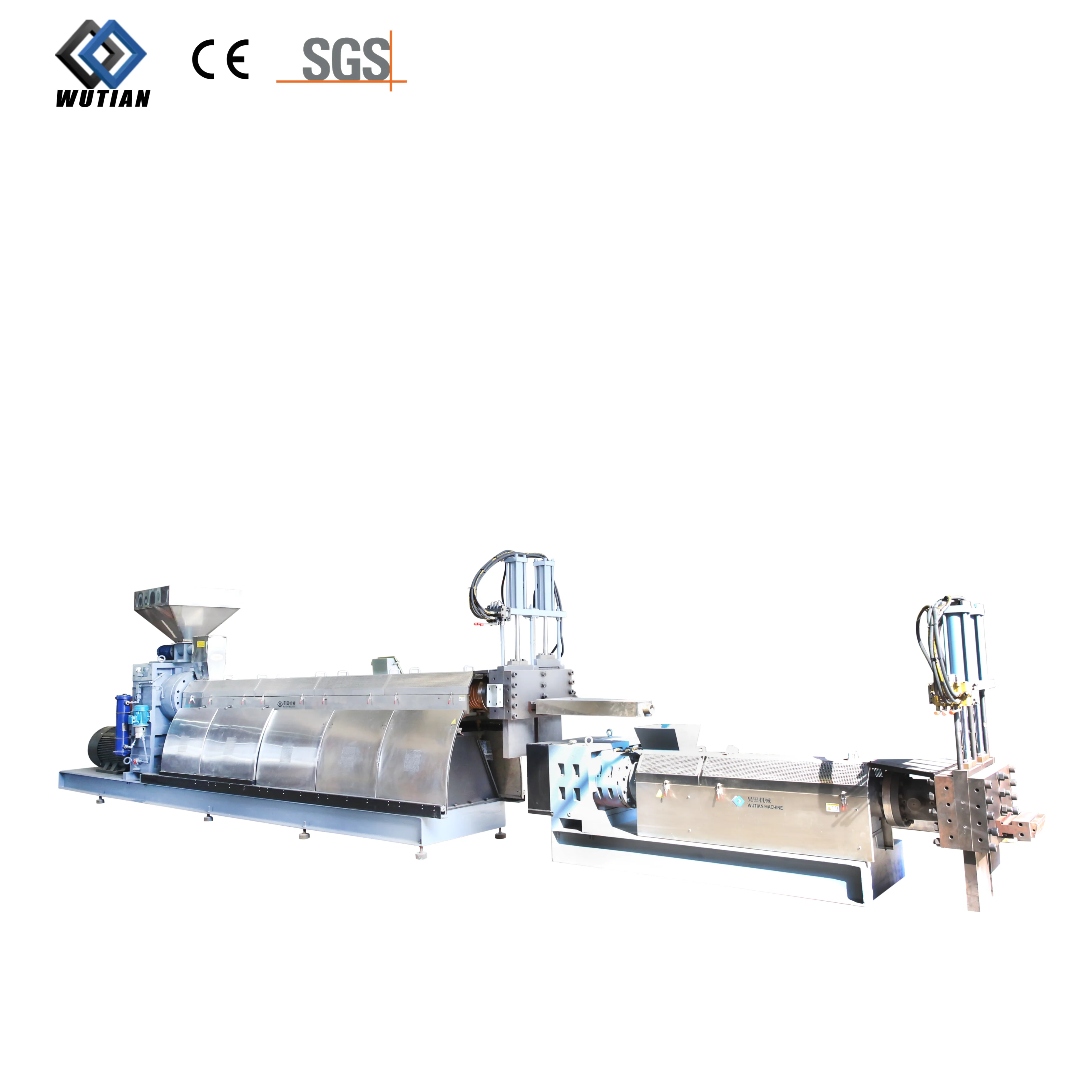 Plastic Recycling PP LDPE Two Stage Single Screw Granulating Extruder Line Automatic Plastic Recycling Machine LDPE washing line