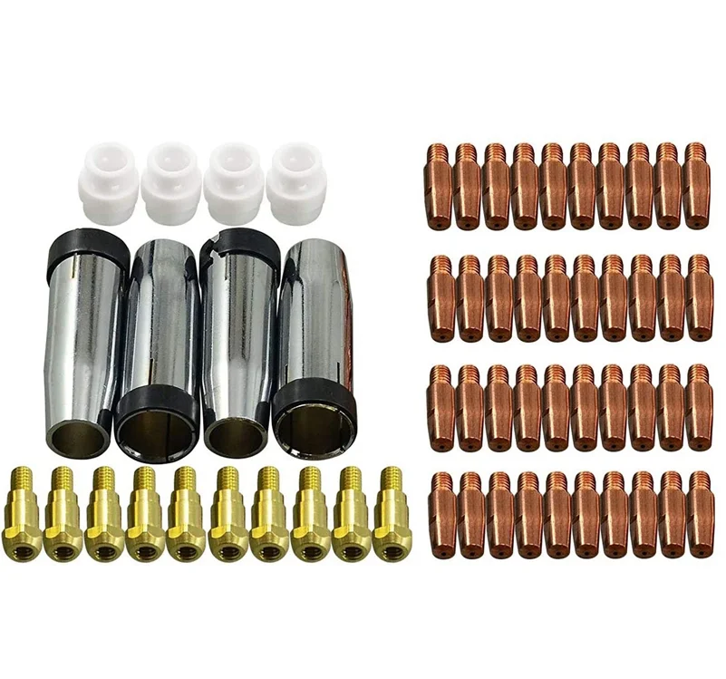 Mig Welding Torch Aircooled MB 15AK Contact Tip Holder Gas Nozzle 0.8mm Welder Shield Shroud Nozzle Tip Kit