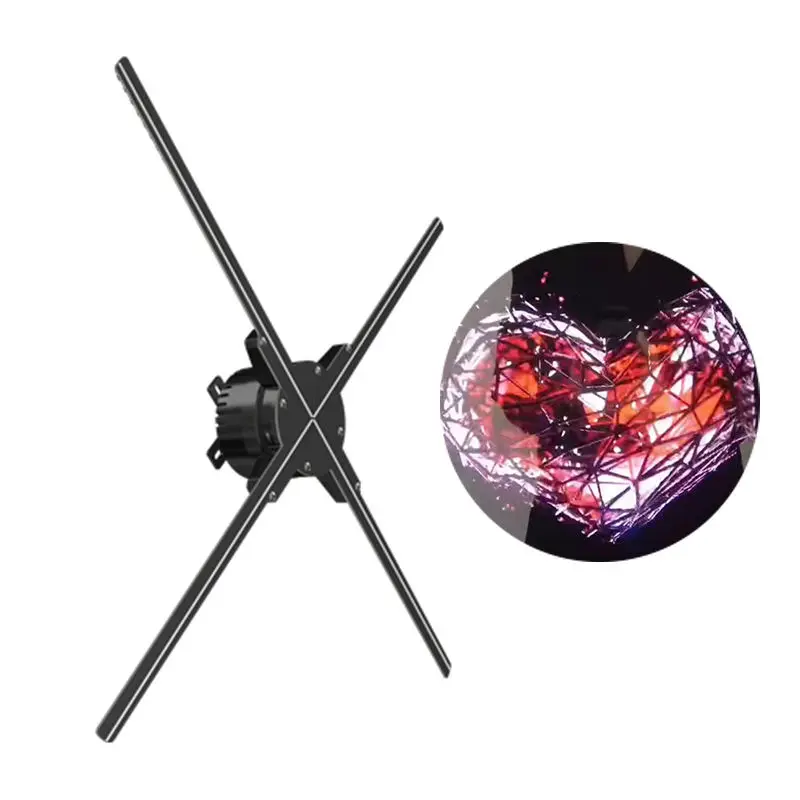 2025 High Effective 46cm wifi Control HD Holographic Display 1080P 3D LED Advertising Hologram Fan Projector for store