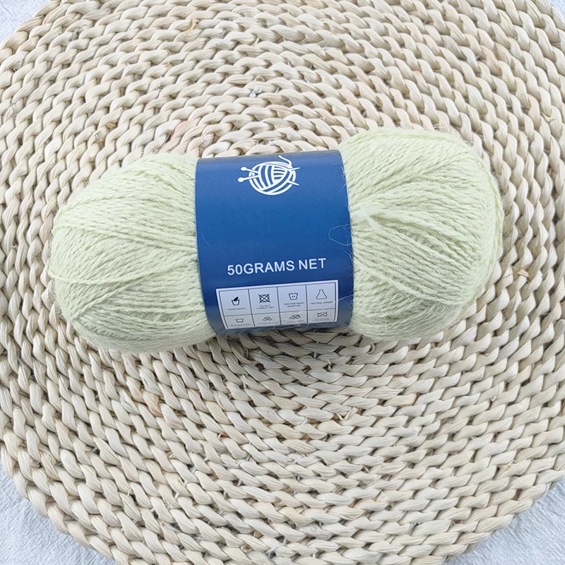 wholesale 2/14NM fancy blended knitting melange Hand yarn   long hair mink yarn 60% Angora rabbit  40% Nylon f