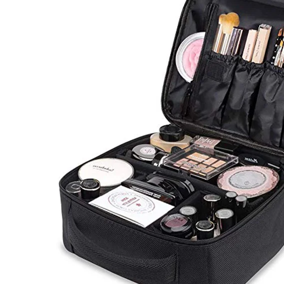 
Professional Organizer Large Makeup Bag Makeup Brush Cosmetic Bag, Toiletry Portable Make up Case Travel Cosmetic Bag 
