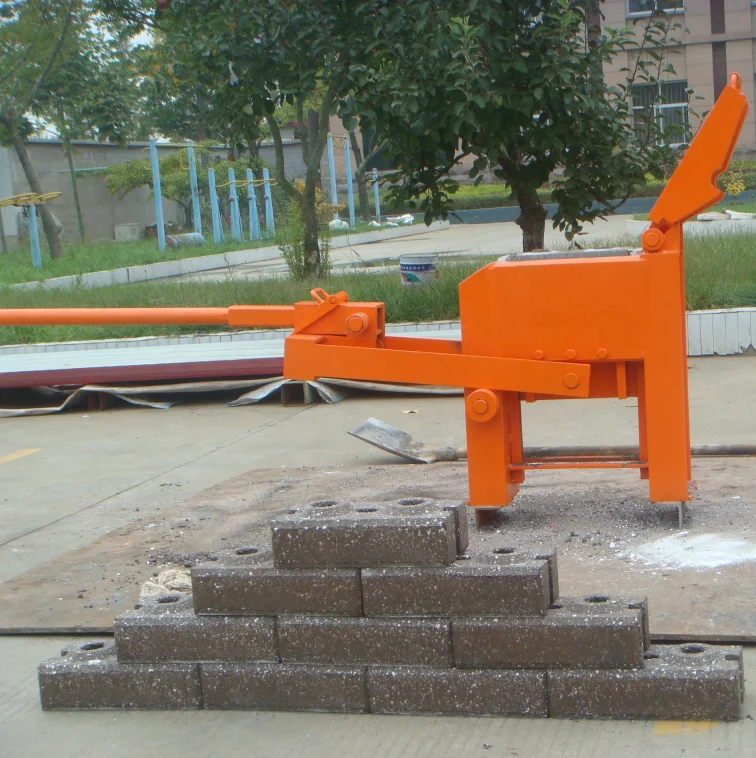 WT1-40 Manual Clay Interlocking Block Brick Making Machines Price of Block Machine Interlock Single Press Brick Machine