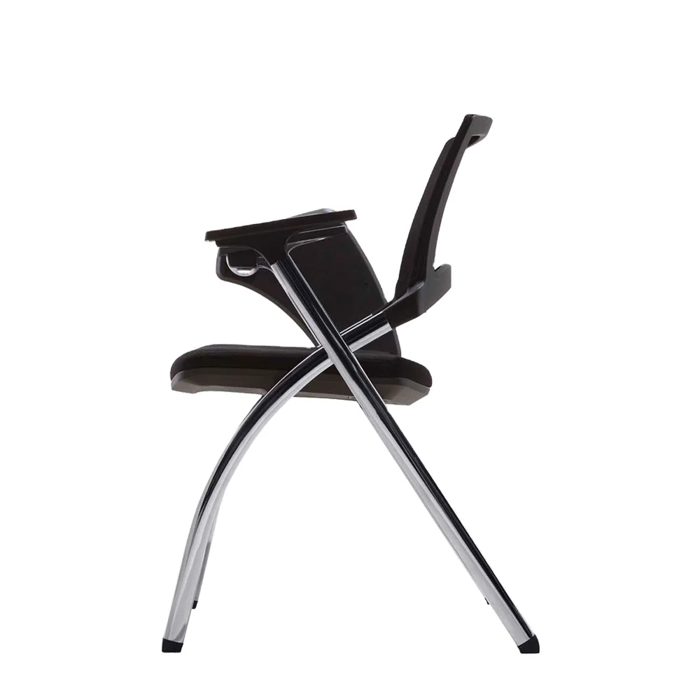PP armrest classroom school student folding study chairs with writing pad