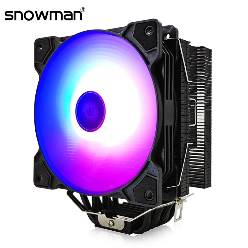 SNOWMAN 6 Heat Pipes CPU Cooler ARGB 120mm PWM 4 Pin PC Radiator Quiet