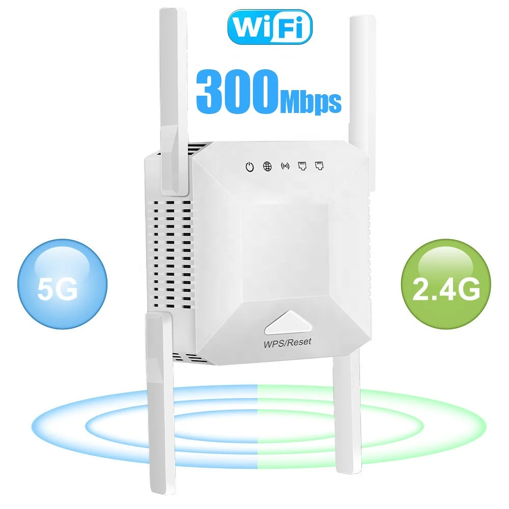 Universal Compatibility 4 Antenna 2.4G Frequency 300Mbps Router Signal Amplifier wifi repeater range