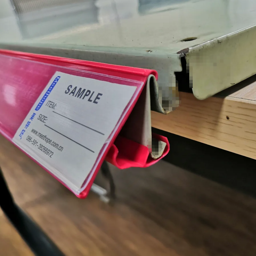 Meethope Plastic Extrusion display supermarket 30mm H Tego shelf data strip label holder