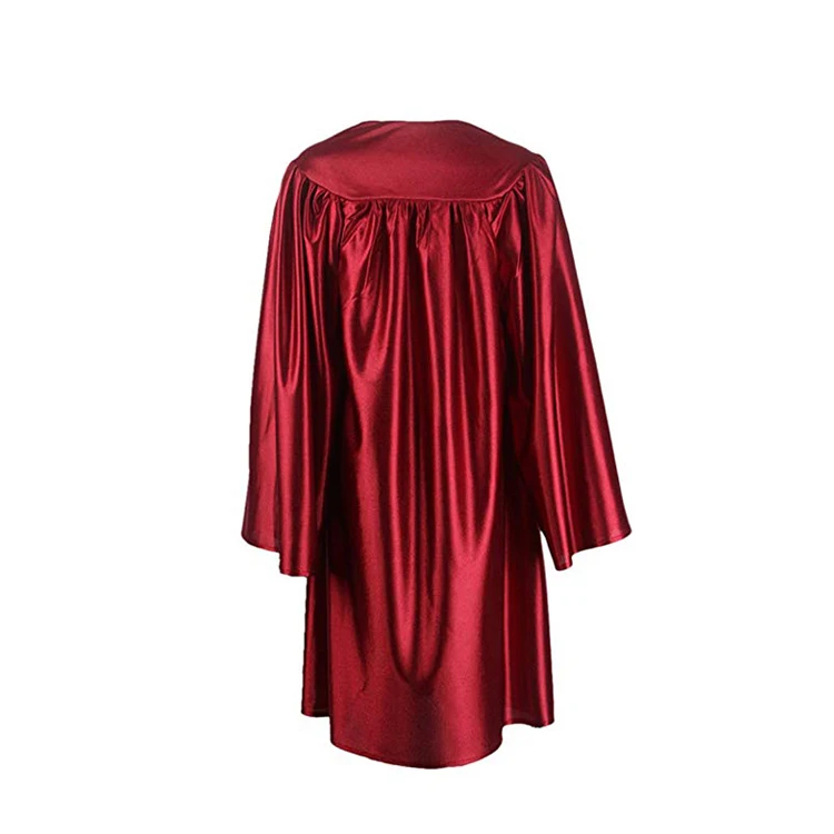 Maroon color children graduation gown and cap for kid