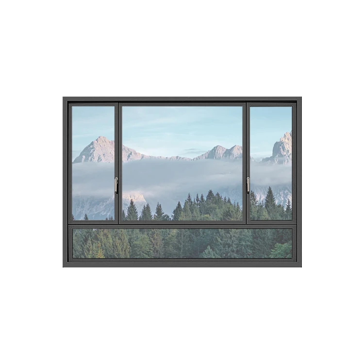 Professional design UPVC window Double glass swing PVC casement window can be customized