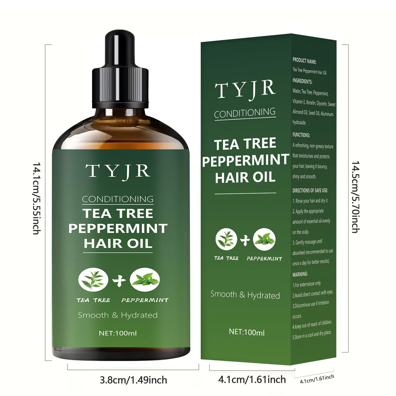 Mint essential oil for men and women scalp care essence hair care tea tree essential oil
