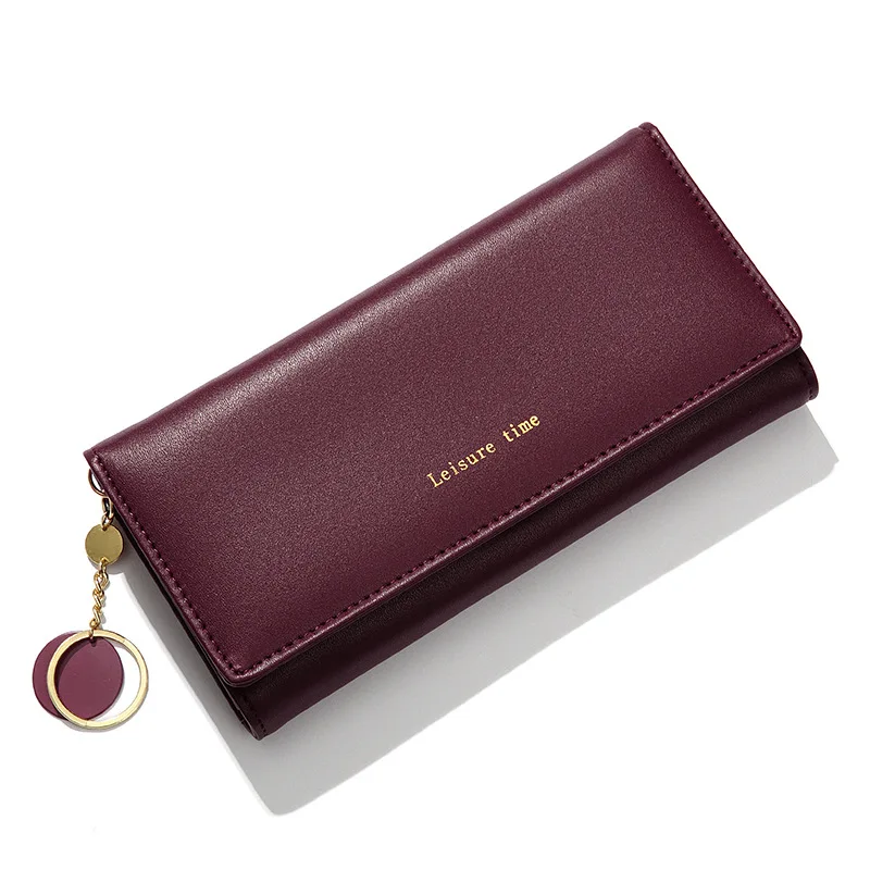 Hot New clutch wallet Korean version long three-fold handbag wholesale ladies card wallets leather