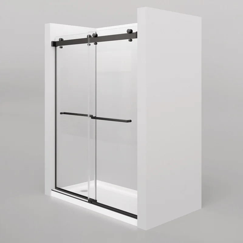 Competitive Price Frameless Glass Shower Enclosures Tempered Glass Partition Aluminum Sliding Shower Door
