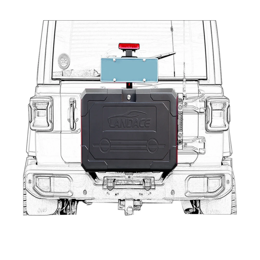 Aluminum Alloy luggage rear storage box camping kitchen box tool Equipment fit for Jeep wrangler JL