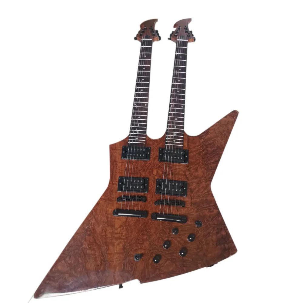 Good quality double neck explorer electric guitar