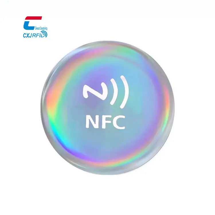  Круглые Rfid смарт-карты антиметаллическая наклейка для телефона Nfc бирка социальных сетей Пользовательский логотип эпоксидные