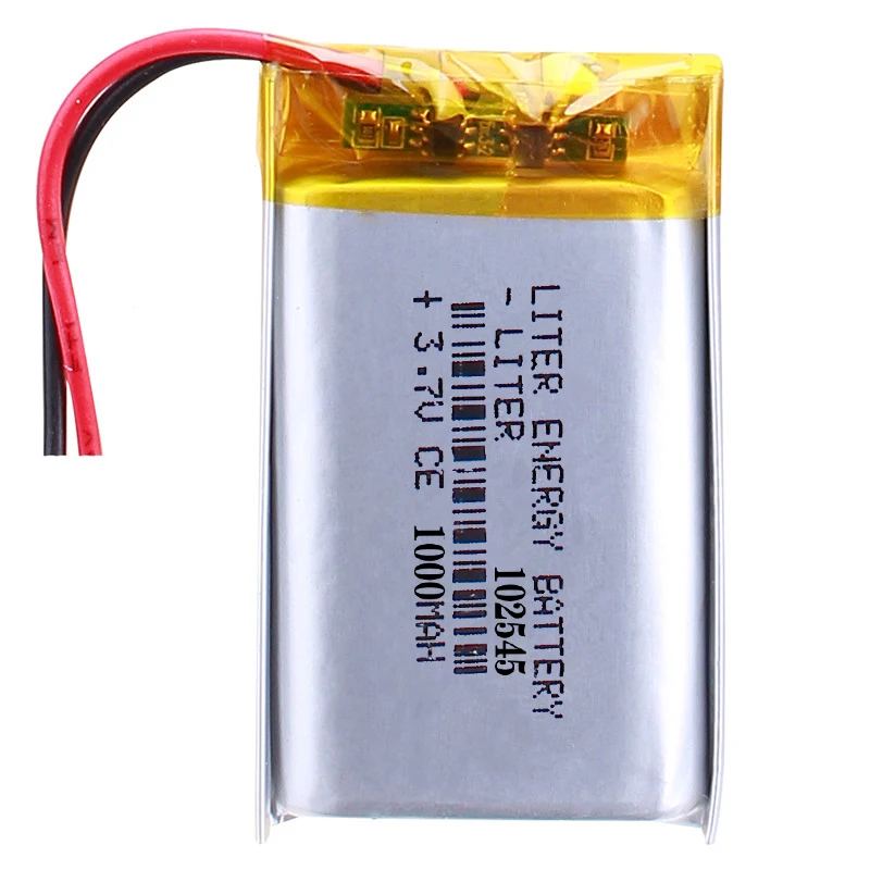 102545 1000mah 3.7v Rechargeable Lithium-ion Battery Li-polymer