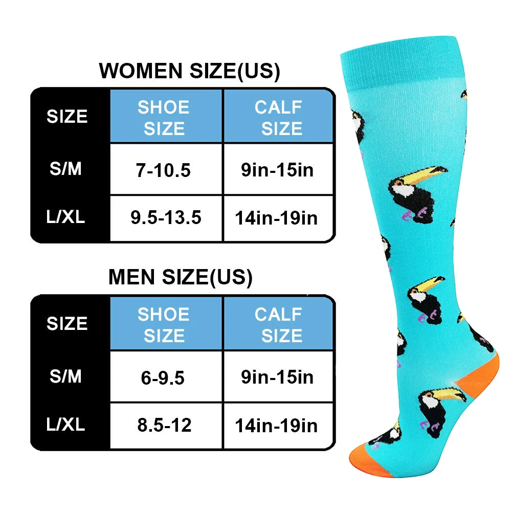Compression Socks for Men & Women 20-30 mmHg Graduated Supports Socks for Soccer Running Nurses