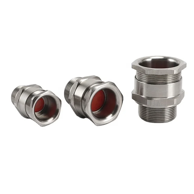 ATEX EAC IEC Certificated Brass Cable Gland Explosion-proof with Deluge Ingress Protection Single Seal G Thread