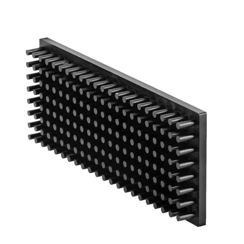 7W Length Width 150*60mm And Height 20mm Black Anodizing rectangle Led Light Aluminum Pin Fin Small Heatsink 60mm