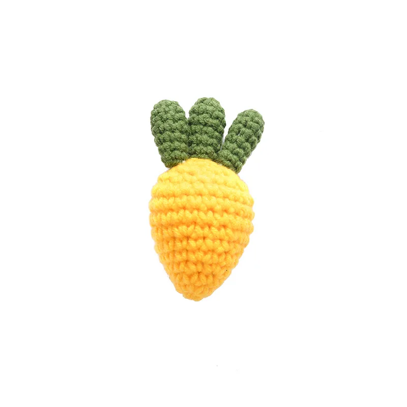2022 hot sale Handmade Crochet Stuffed Vegetable fruit adorable Carrot Plush Food Toy