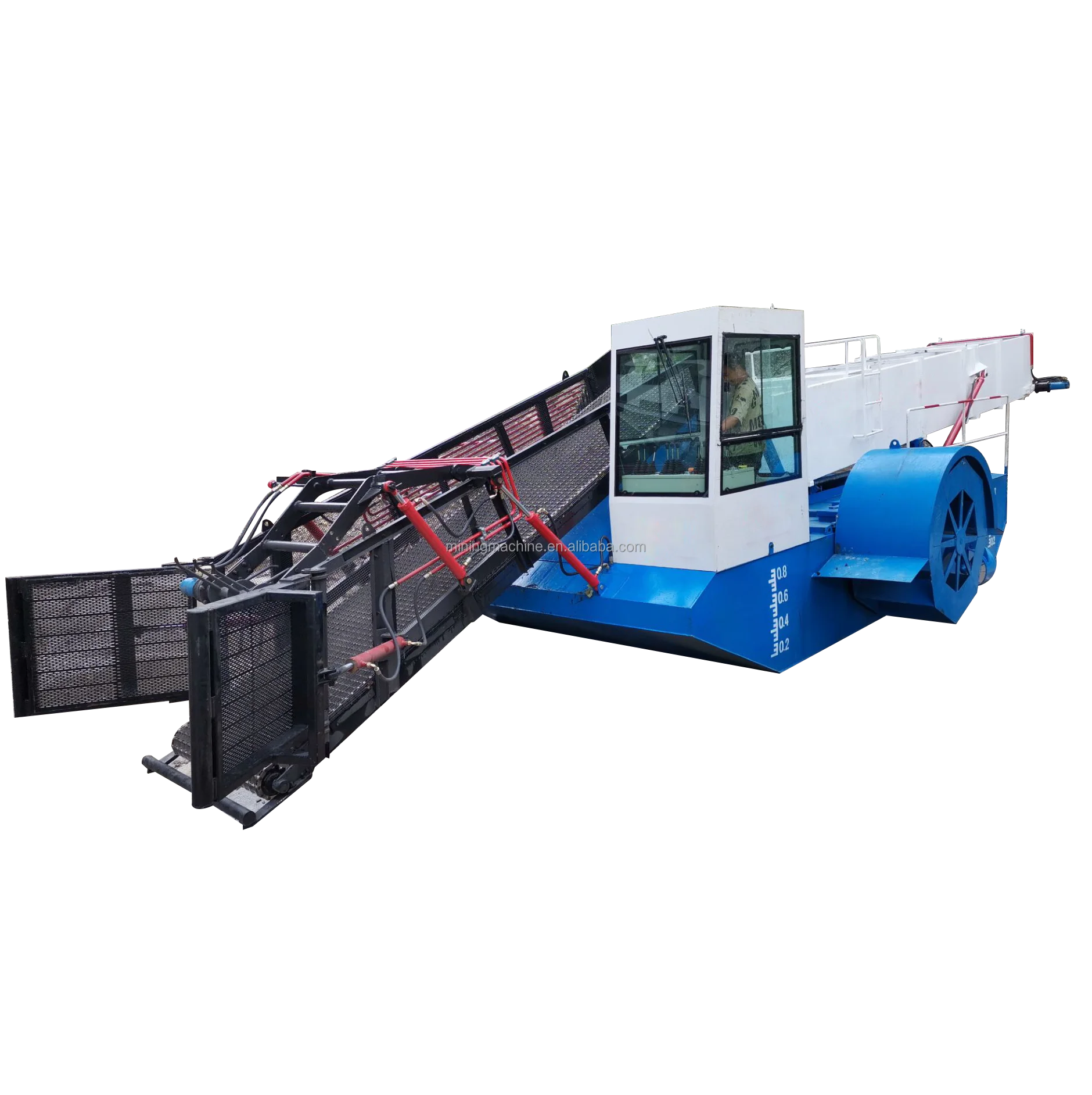 China Factory Full-automatic Aquatic Grass Harvester with Full-hydraulic System