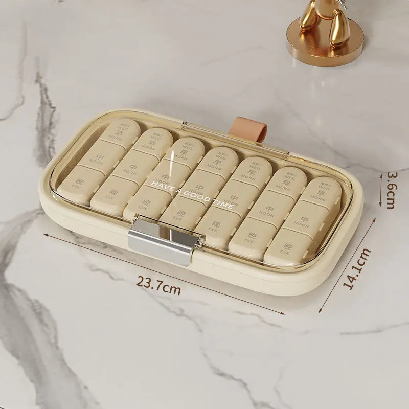 Wholesale High Quality Plastic Medicine Packaging Box For Storing 3 Times A Day Pills For A Week