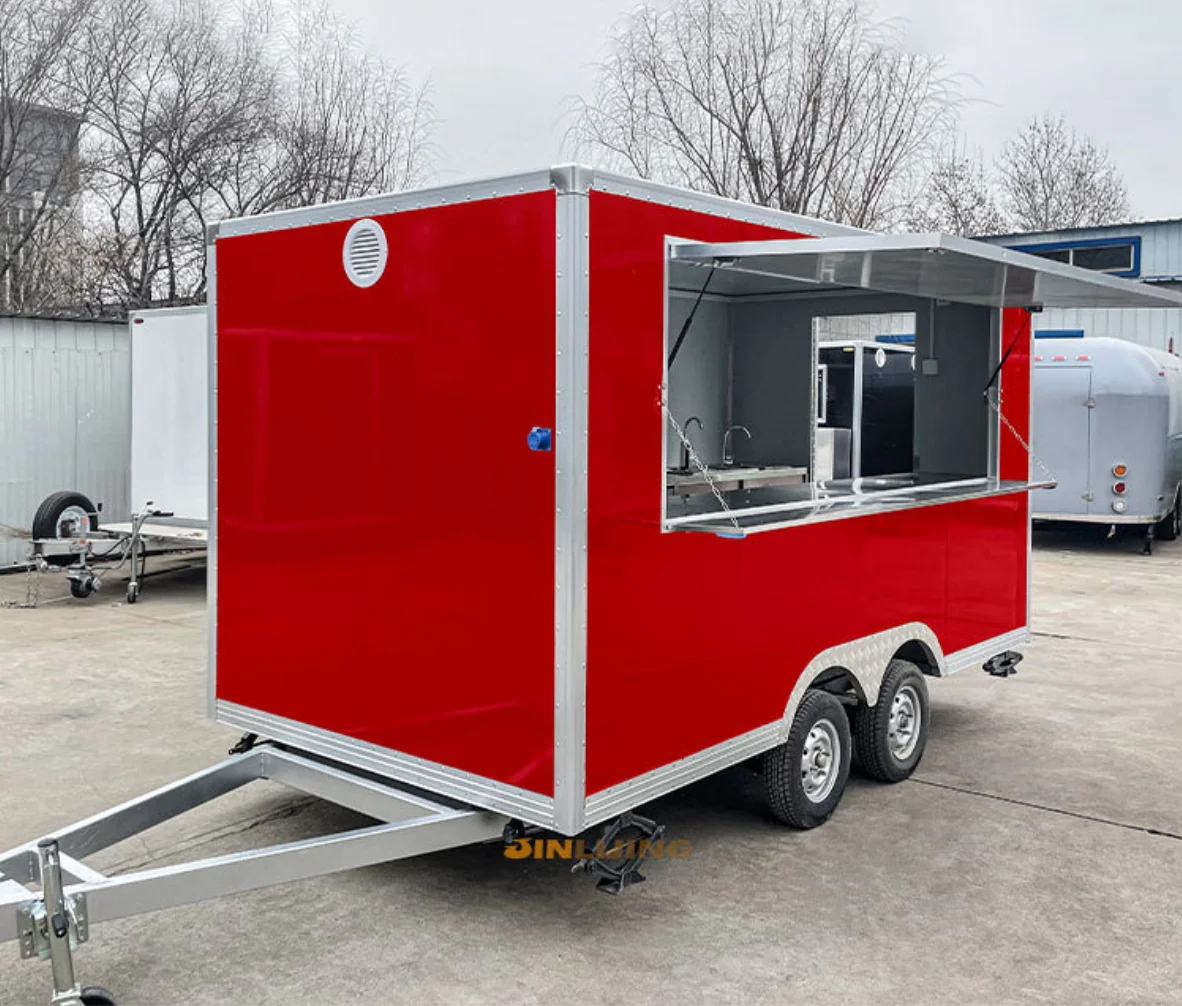 Catering Food Truck Fully Equipped Taco Trailers Mobile Kitchen Pizza Coffee Cart Ice Cream BBQ Truck Cheap Mobile Food Trailer