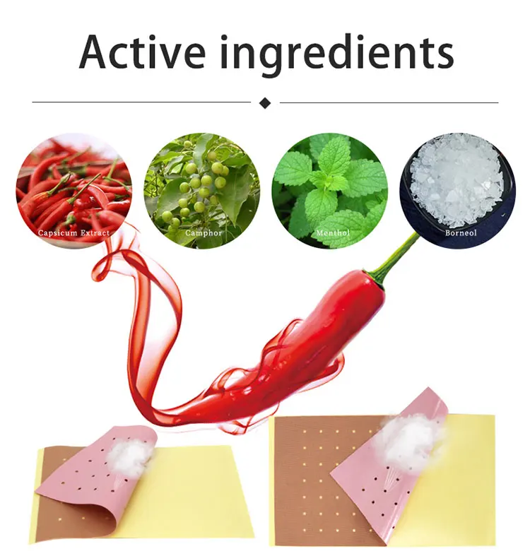 New Product Herbal Pain Patch Chinese Capsicum Plaster With Far Infrared Medicated