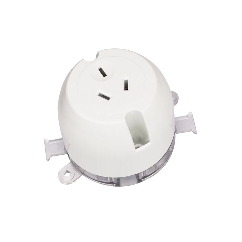 Australian Standard down light single mounting 240V 10 Amps light powerpoint Outlet SAA plugbase surface socket