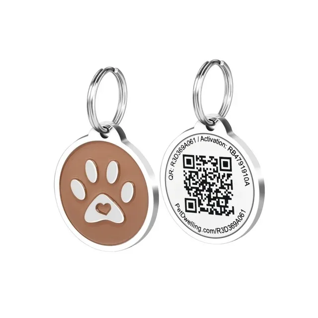 Manufacturer Custom Personalized Metal Dog ID Name Pet Products Pet Tag QR Dog Tag  QR Code Pet Tag