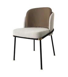 Fil Noir Dining chair Modern Home Furniture Restaurant Furniture PU Fabric  Iron  Italian dining chair